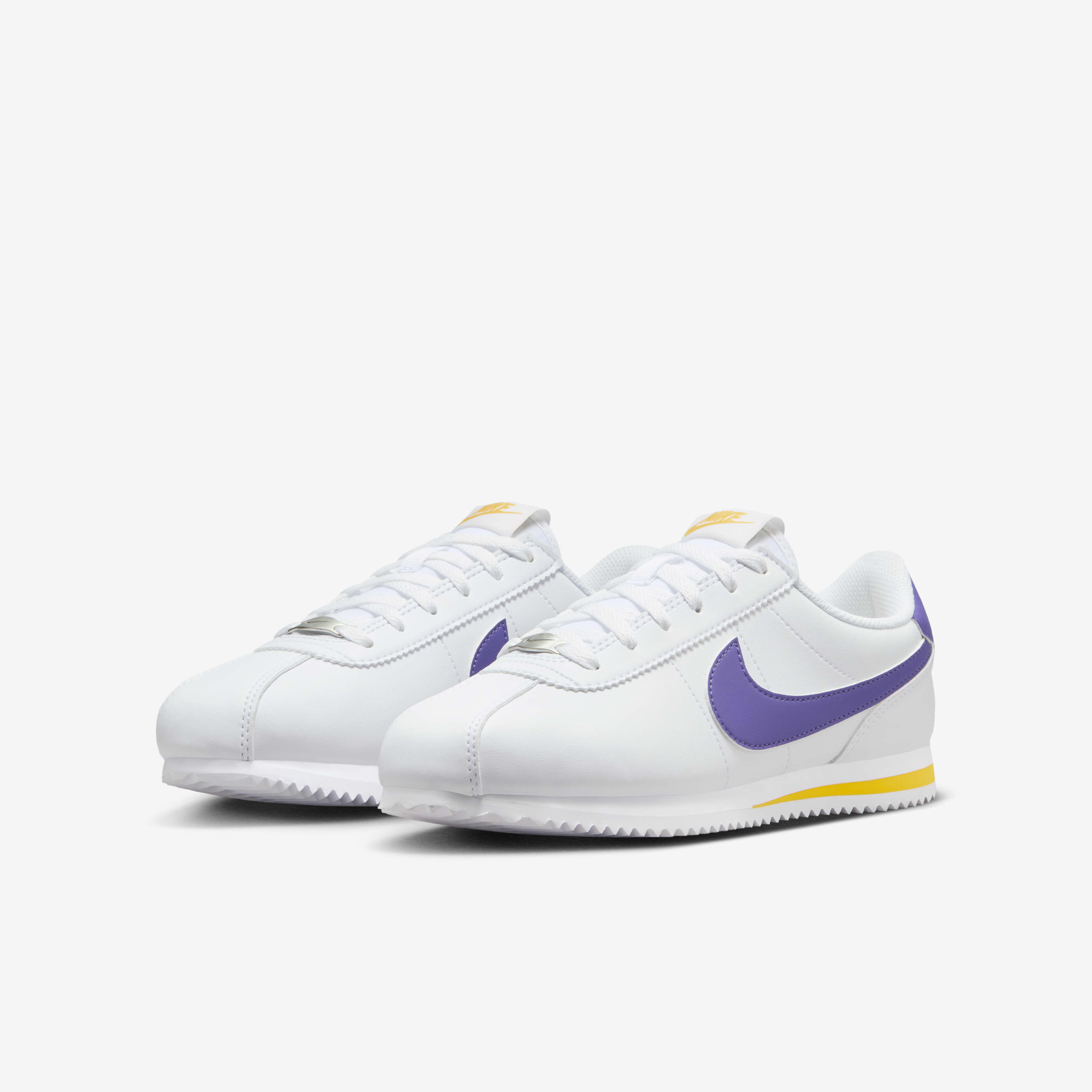 Buy Nike Cortez Older Kids Shoes White Varsity Maize Varsity Purple Nike Kuwait Official