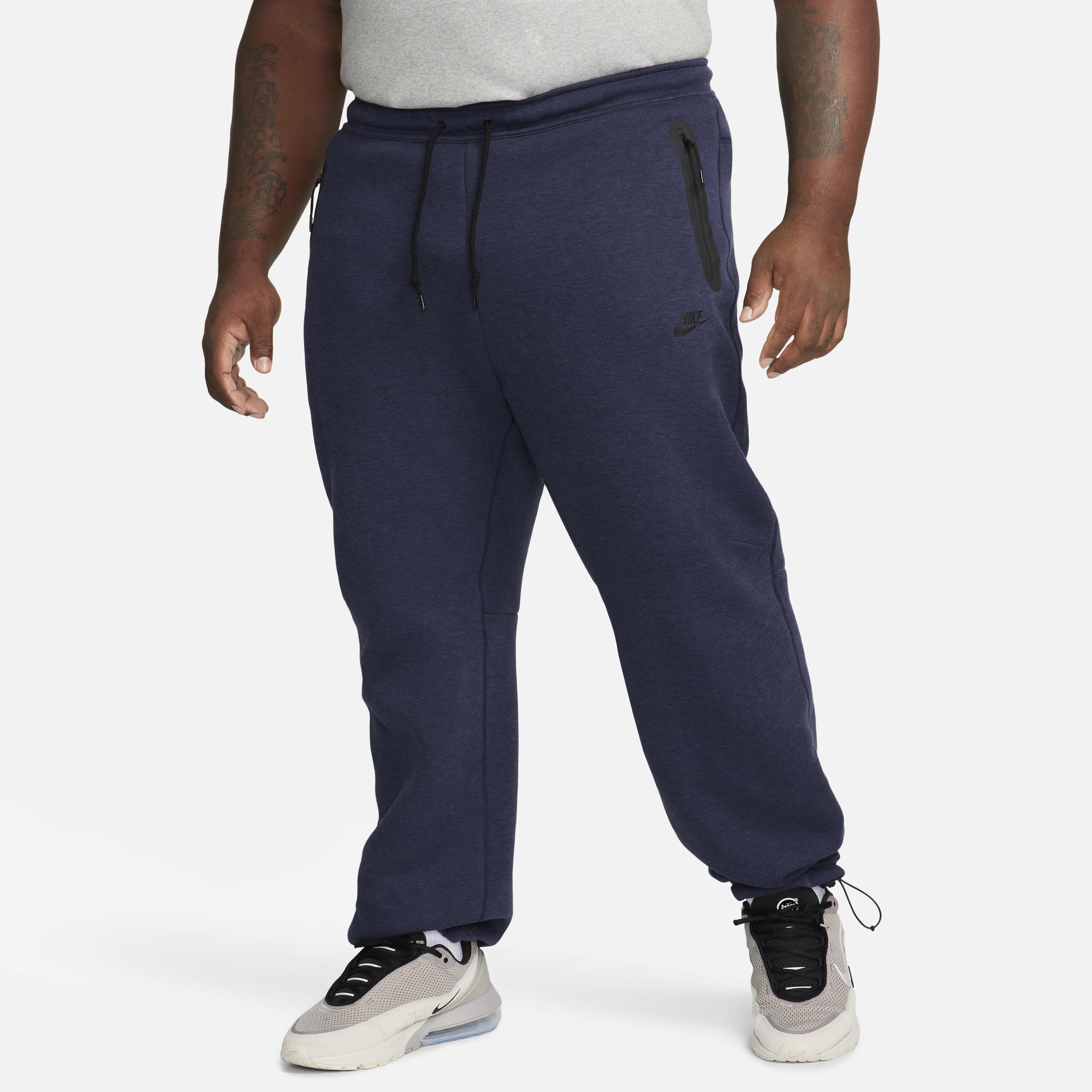 Buy Nike Sportswear Tech Fleece Men s Open Hem Tracksuit Bottoms Obsidian Heather Black Nike Kuwait Official