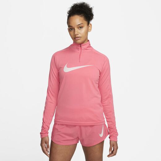 Hoodies & Sweatshirts-Nike, Nike Dri-FIT Swoosh, Women's 1/4-Zip Long-Sleeve Running Mid Layer