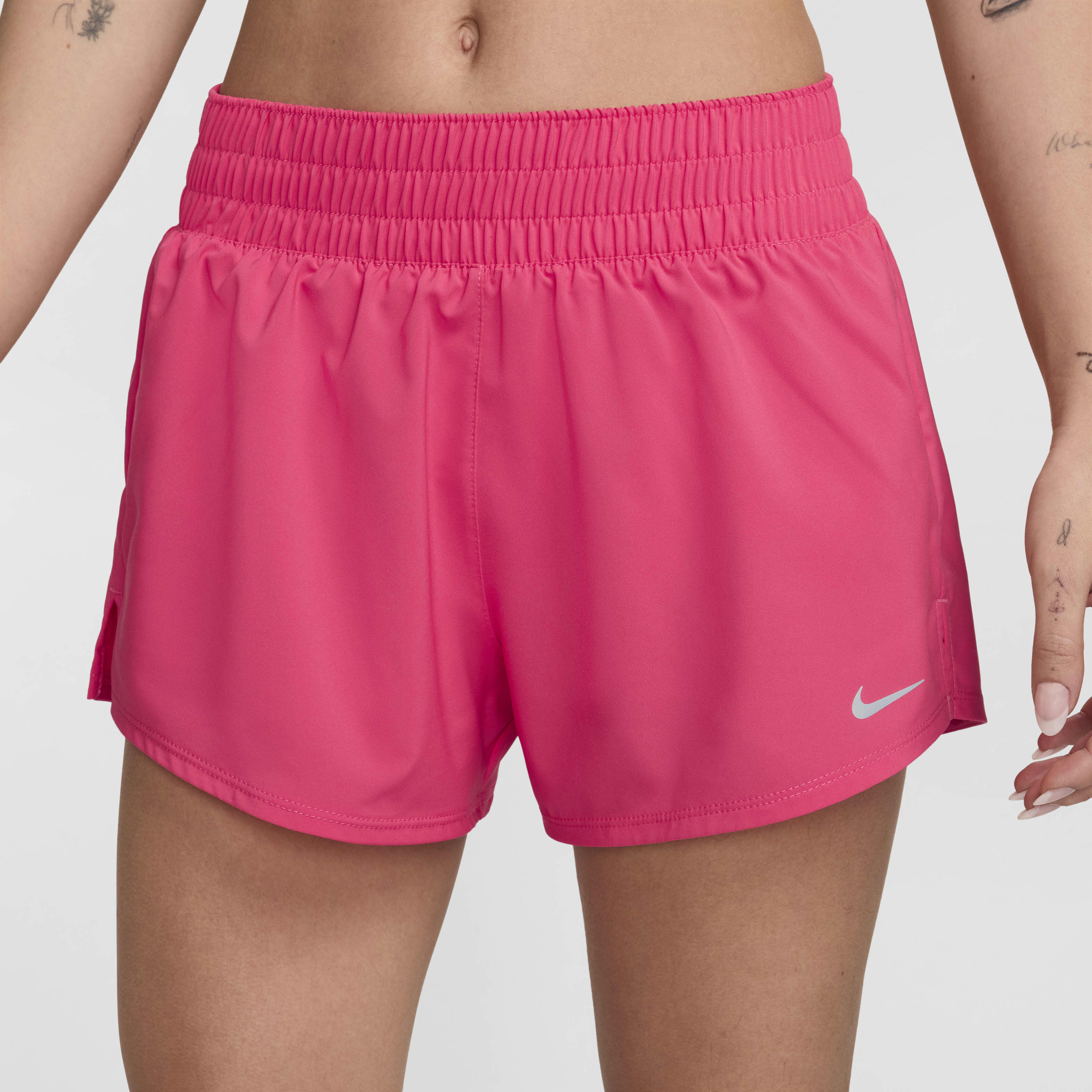Buy Nike One Women s Dri FIT Mid Rise 8cm approx. 2 in 1 Shorts Aster Pink Nike Kuwait Official