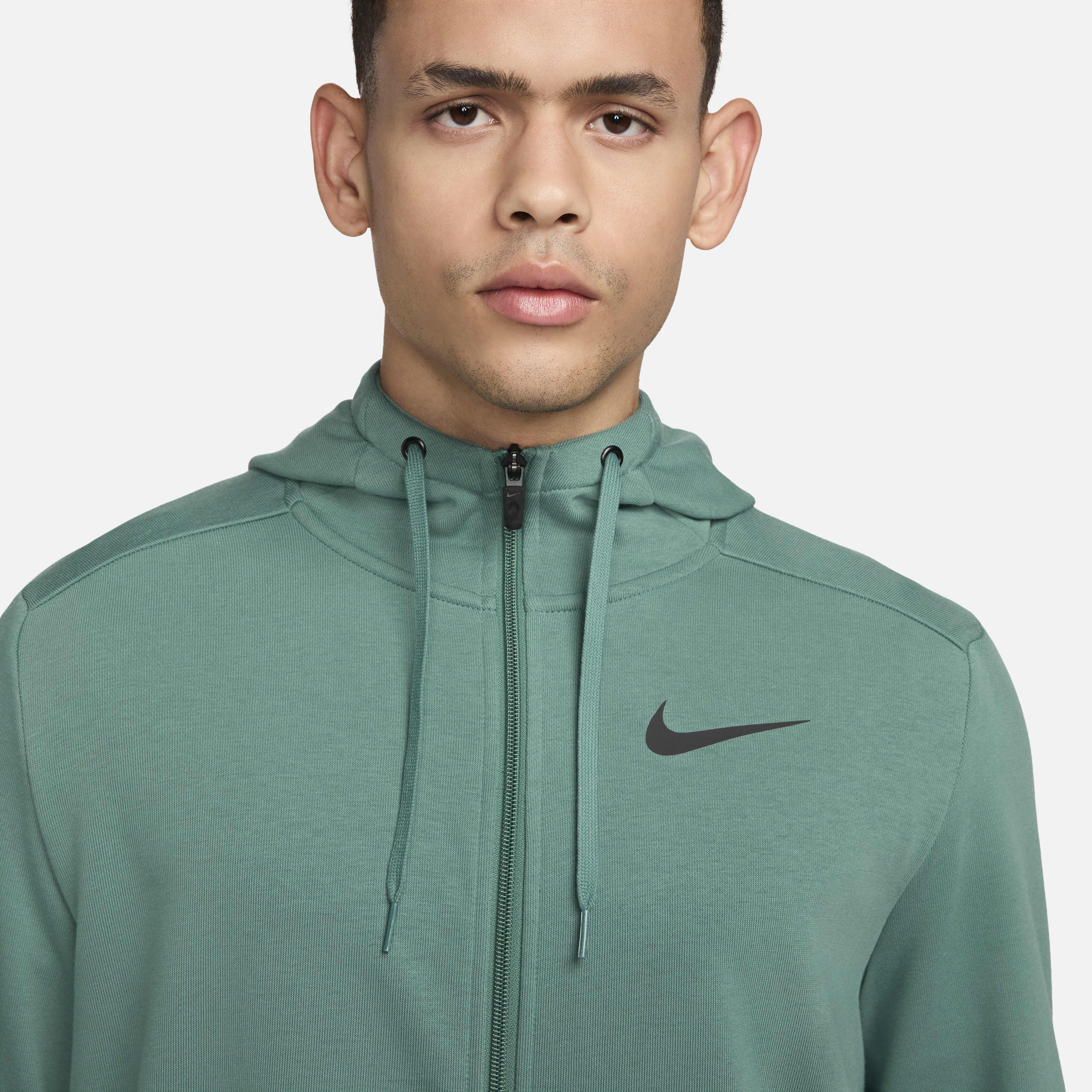 Buy Nike Dry Men s Dri FIT Hooded Fitness Full Zip Hoodie Dark Grey Heather Black Nike Kuwait Official