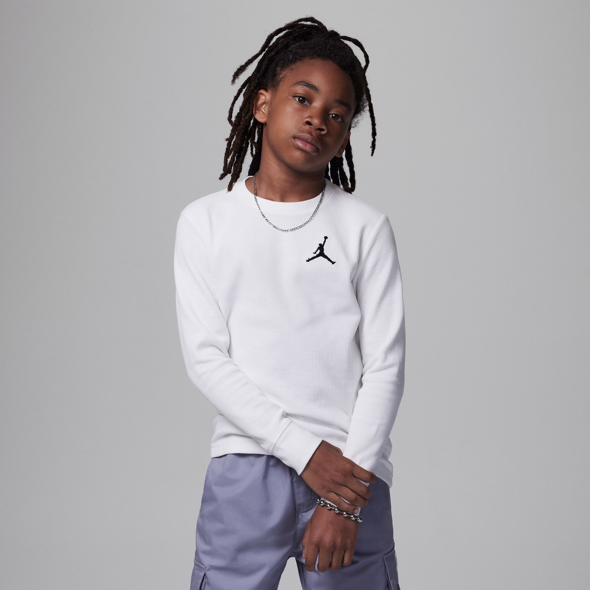 Jordan MJ Essentials Waffle Knit Long Sleeve Tee image number 0