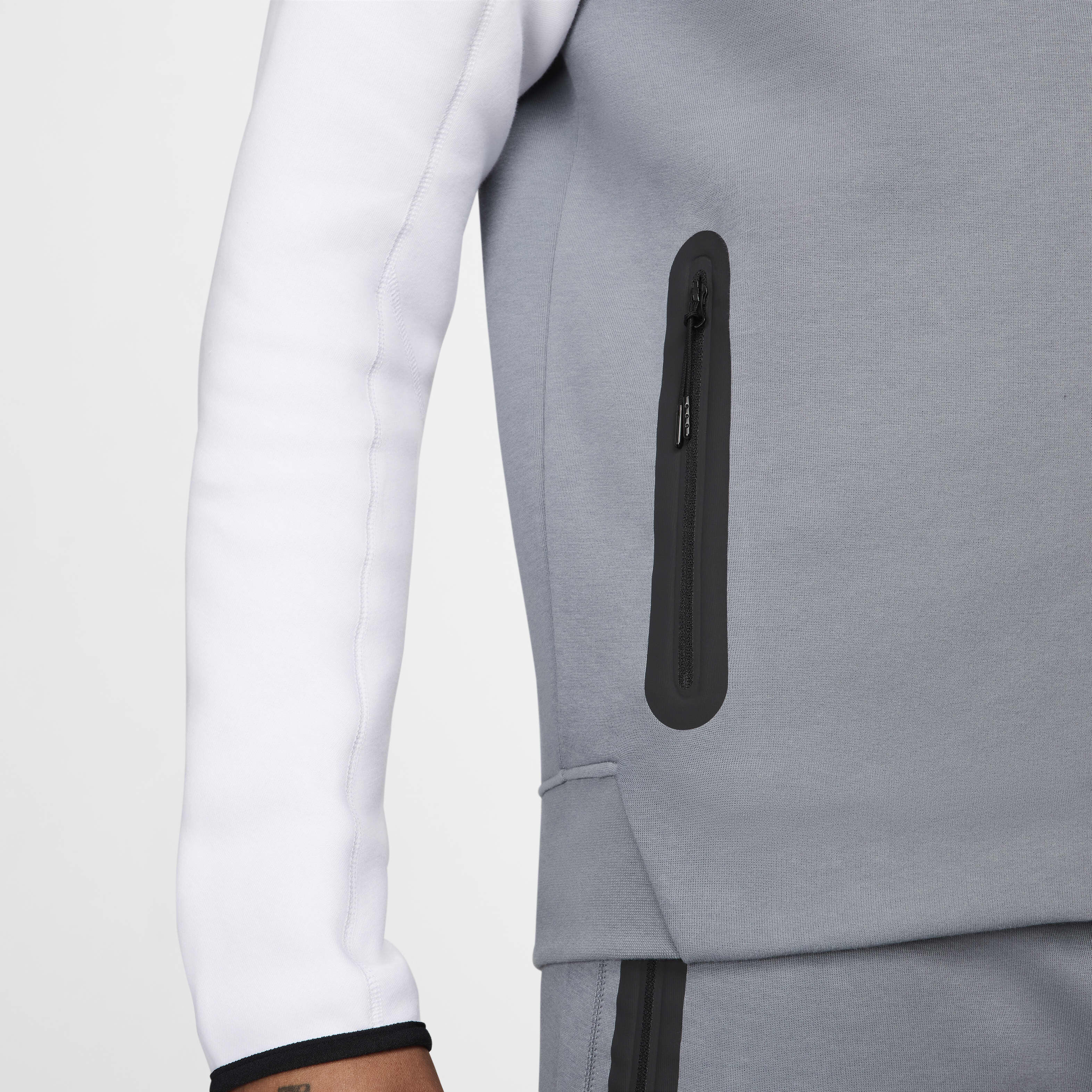 Buy Nike Sportswear Tech Fleece Windrunner Men s Full Zip Hoodie Black Cool Grey White Metallic Gold Nike Kuwait Official