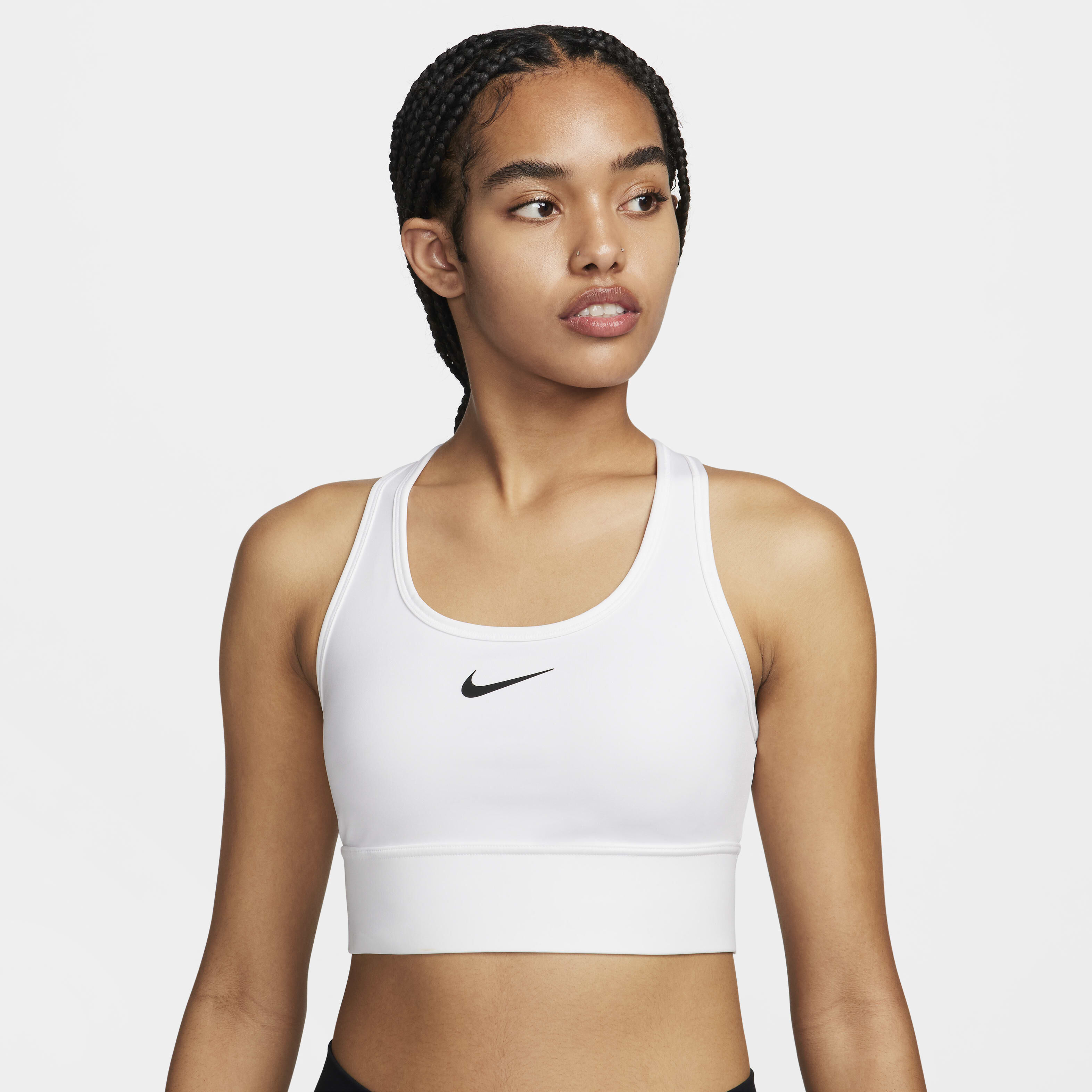 Buy Nike Swoosh Medium Support Women s Padded Longline Sports Bra Nike Kuwait Official