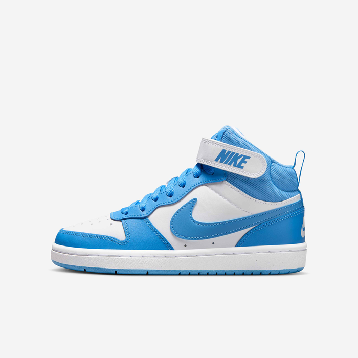 Buy Nike Court Borough Mid Older Kids' Shoes White/Blue Beyond