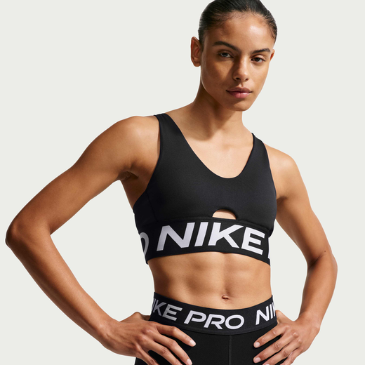 Nike Football Training-Nike, Nike Pro Indy Plunge, Women's Medium-Support Padded Sports Bra