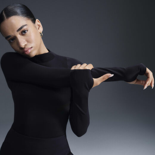 Yoga Tops & T-Shirts-Nike, Nike Zenvy, Women's Dri-FIT Long-Sleeve Top