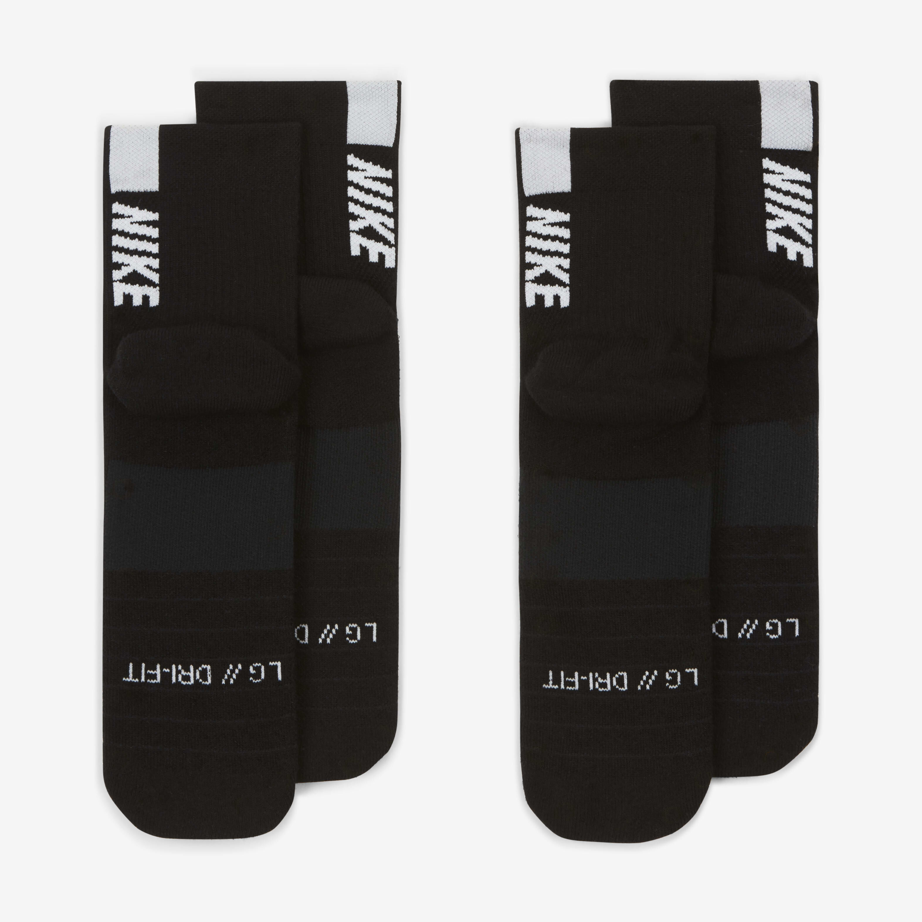 Buy Nike Multiplier Running Ankle Socks 2 Pairs Black White Nike Kuwait Official