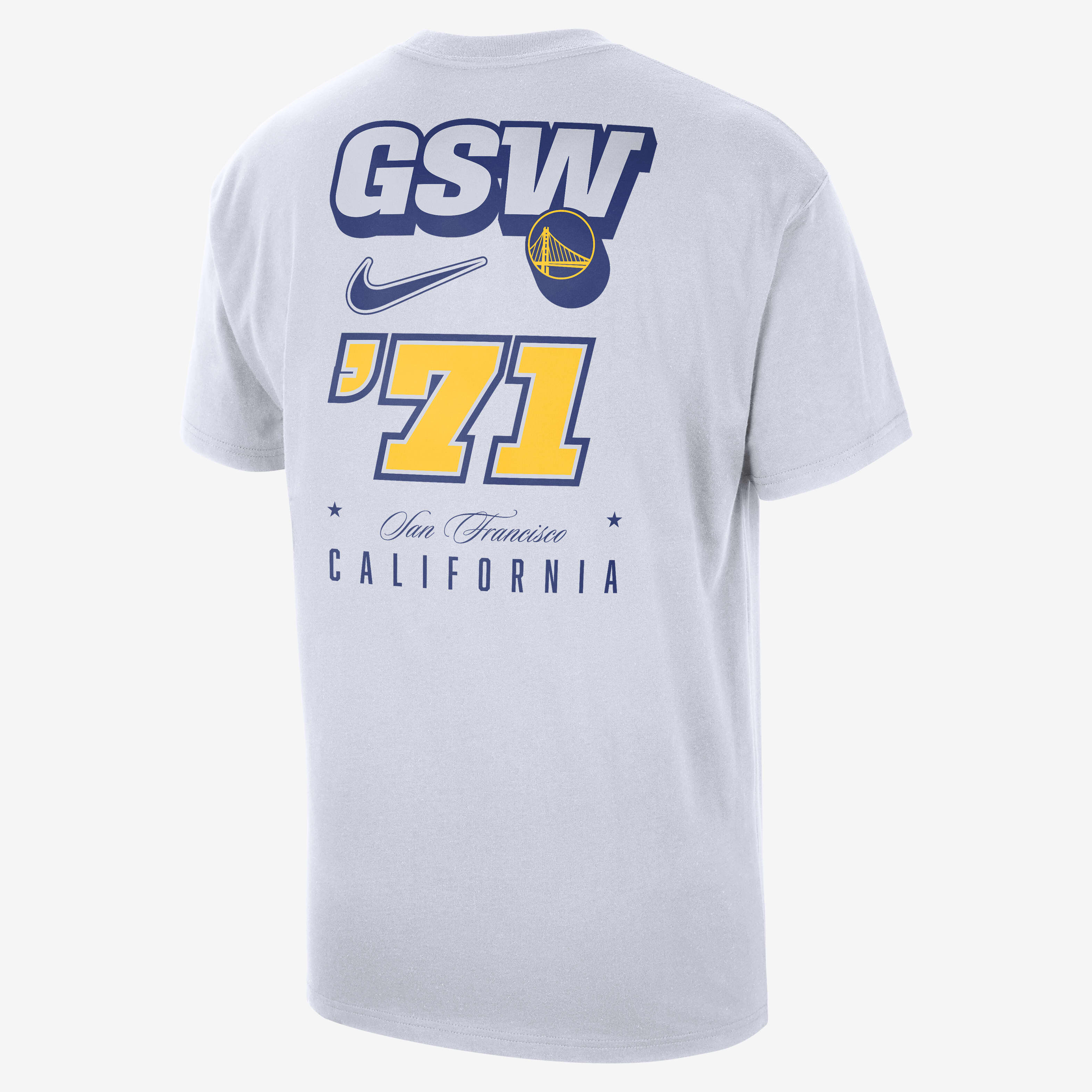 Buy Golden State Warriors Courtside Men s Nike NBA T Shirt White Nike Kuwait Official