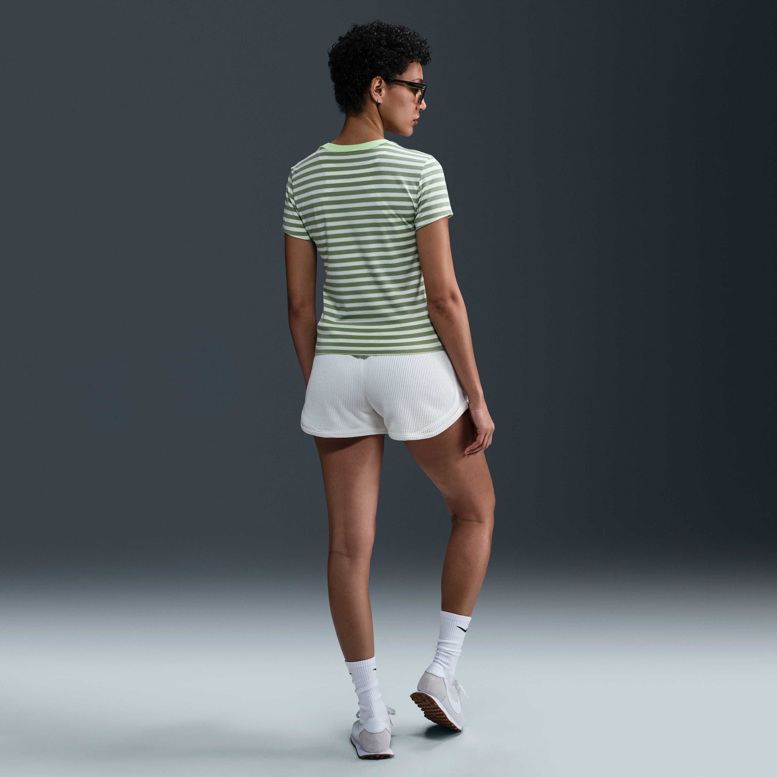 ★ Nike★ Sportswear Chill Knit Slim Stripe T-shirt W Mink Nike Sportswear Chill Knit Slim Striped T-shirt | Lyst