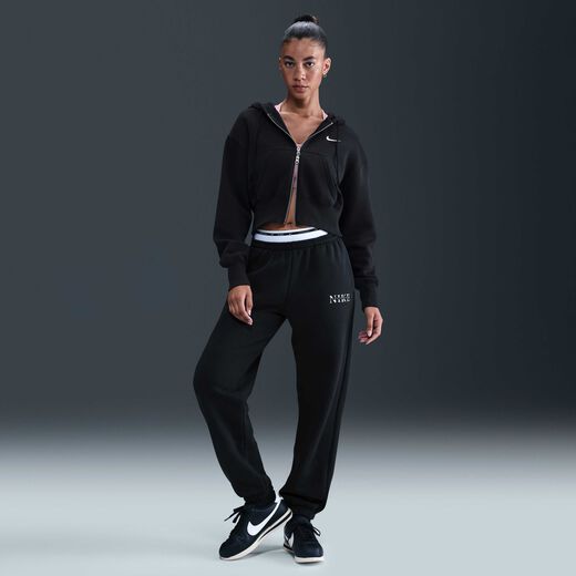 Women's Pants & Tights-Nike, Nike Sportswear Phoenix Fleece, Women's High-Waisted Tracksuit Bottoms