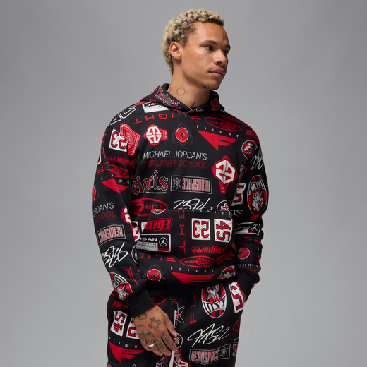 Winterwear Collections-JRDN, Jordan Essentials, Men's Printed Fleece Pullover Hoodie