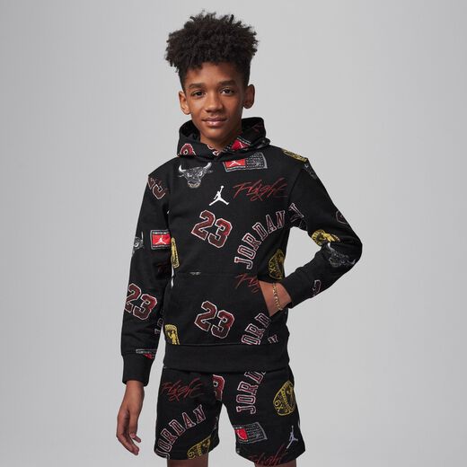 Hoodies & Sweatshirts-Jordan, Jordan MJ Essentials, Big Kids' Printed Pullover Hoodie