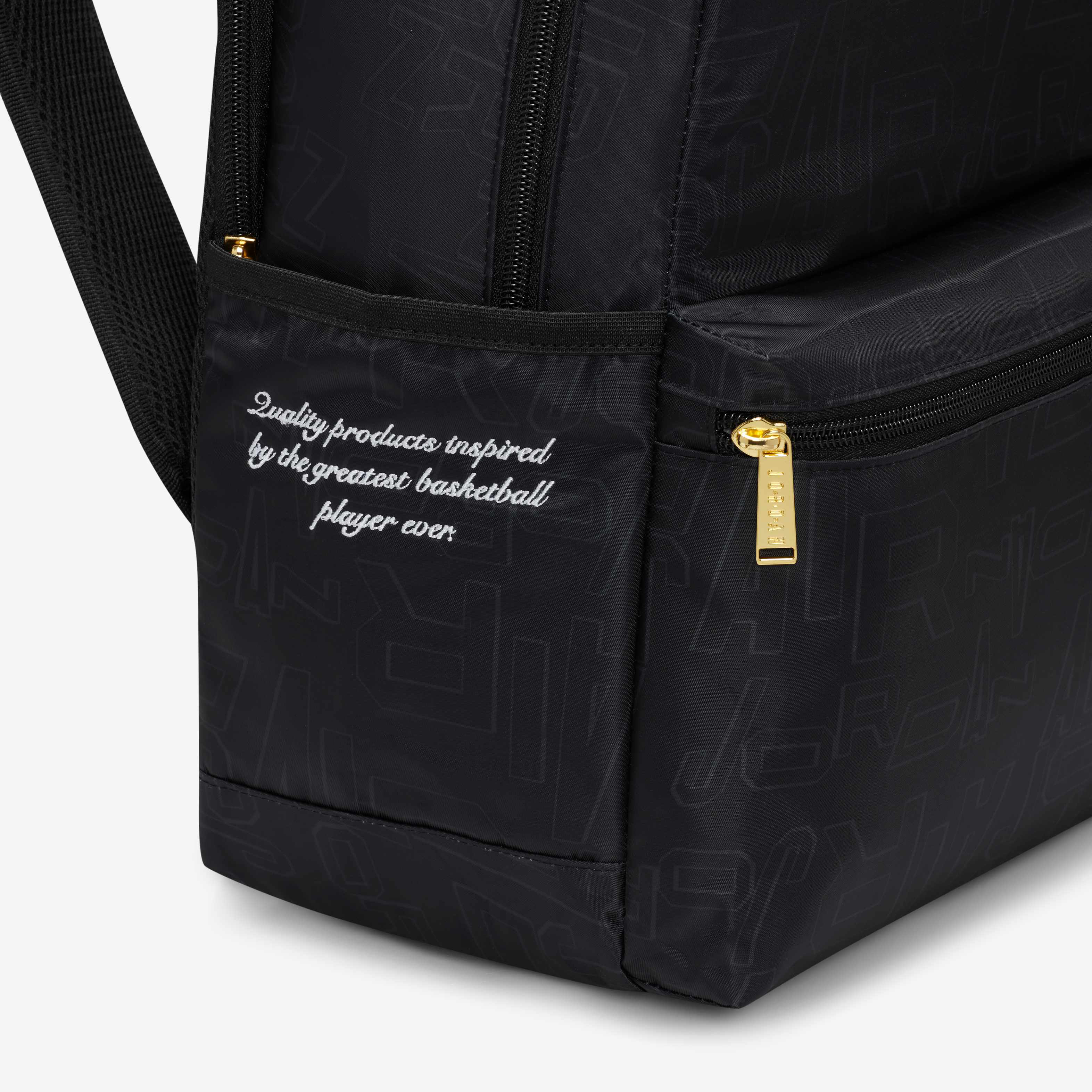 Jordan Black and Gold Backpack image number 8