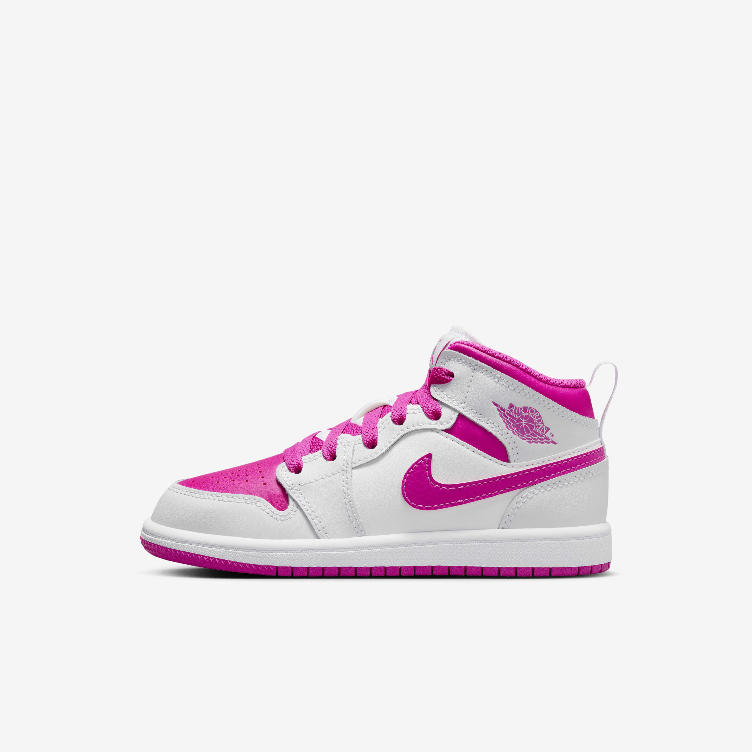 Buy Jordan Mid Younger Kids' Shoes Iris Whisper/White/Fire