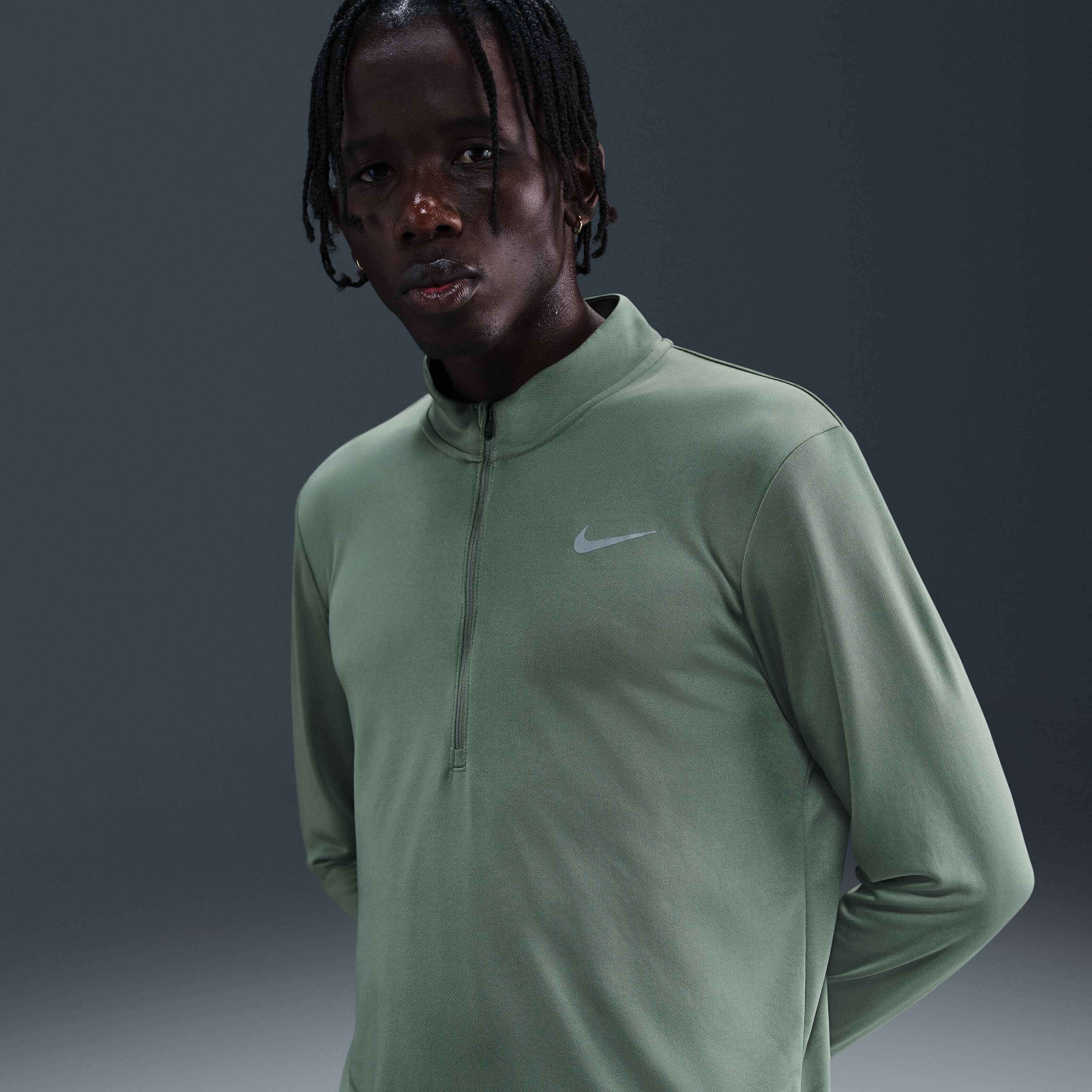 nike pacer half zip green