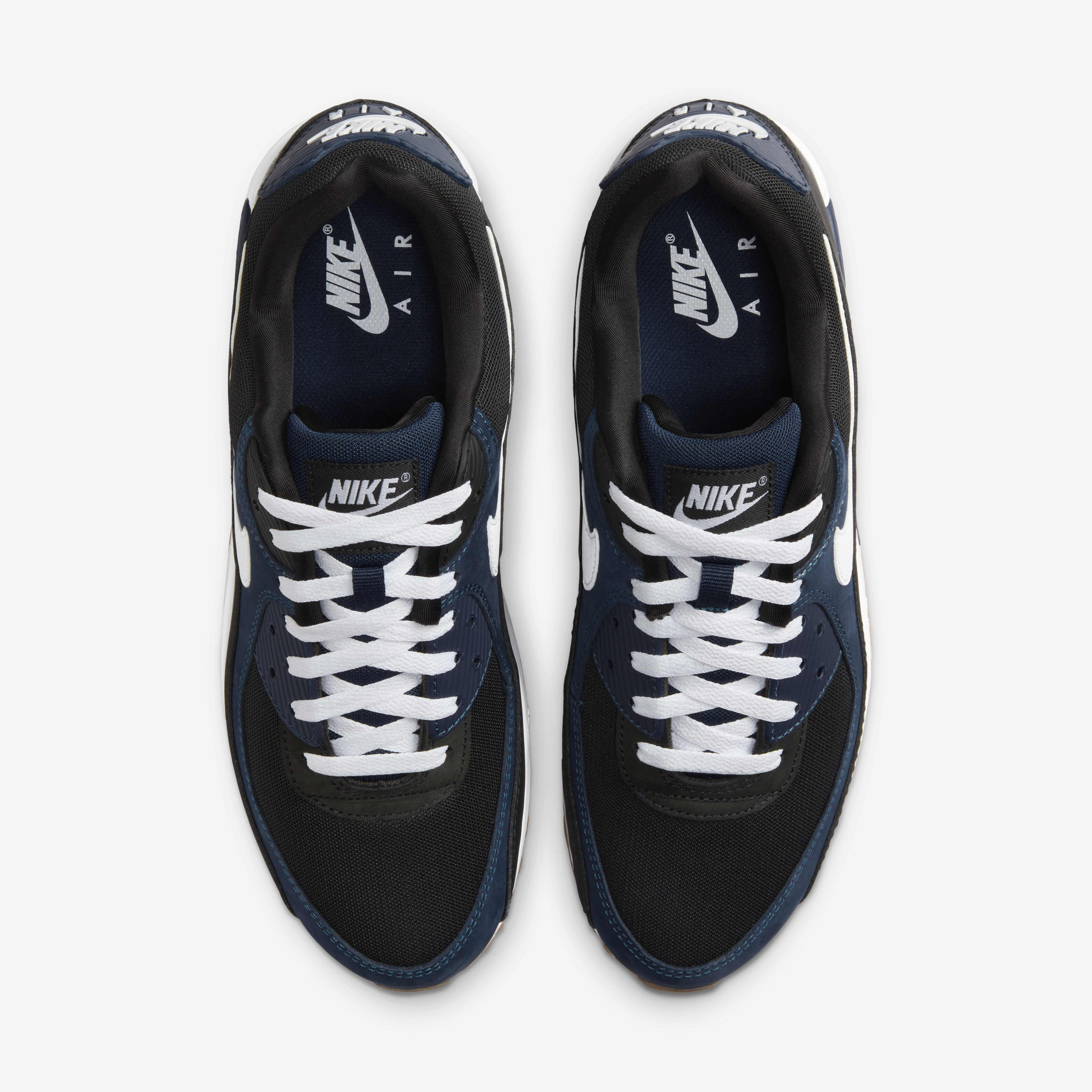 Navy blue and white nike air max 9 store