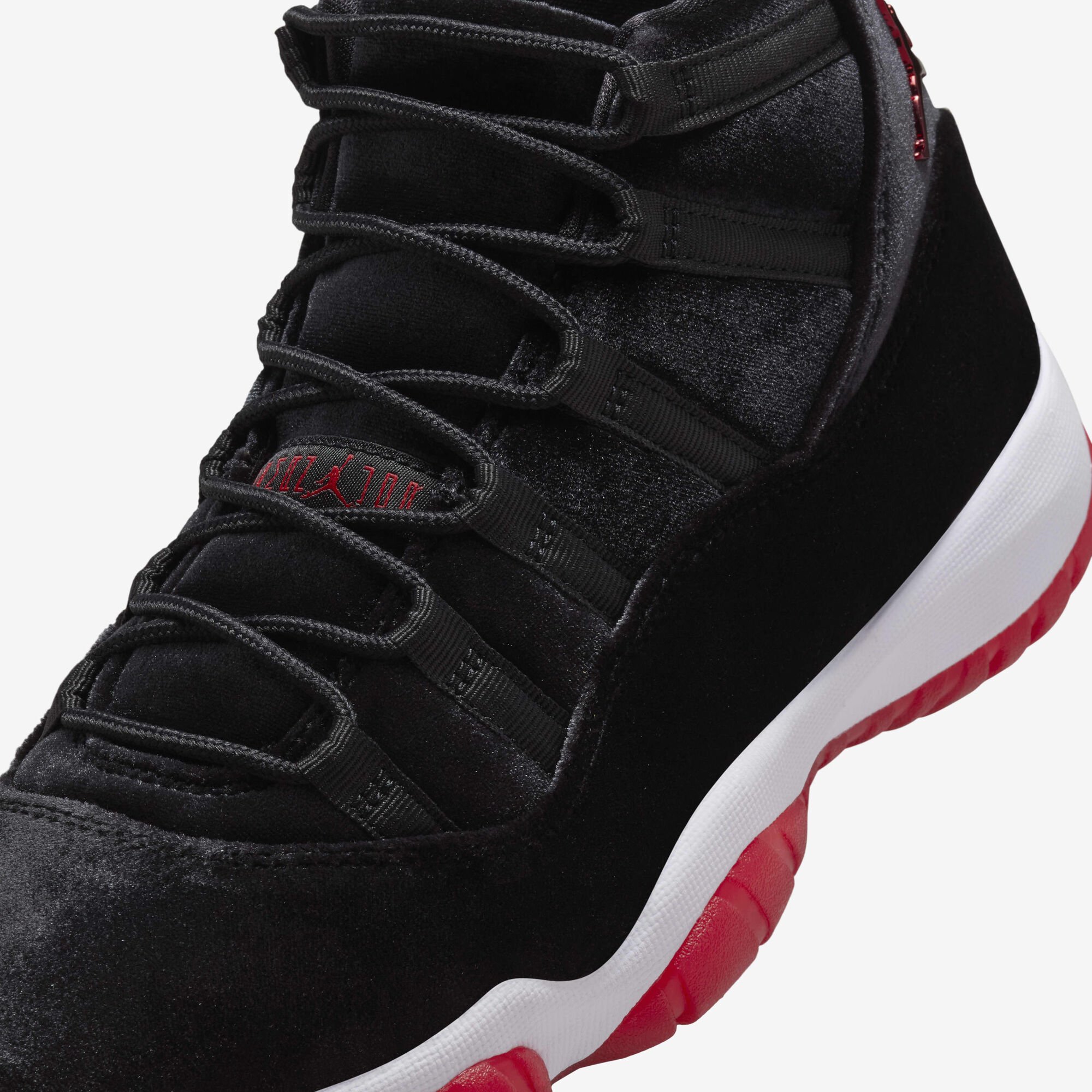 Buy Air Jordan 11 Retro 'Bred Velvet' Women's Shoes Black/White