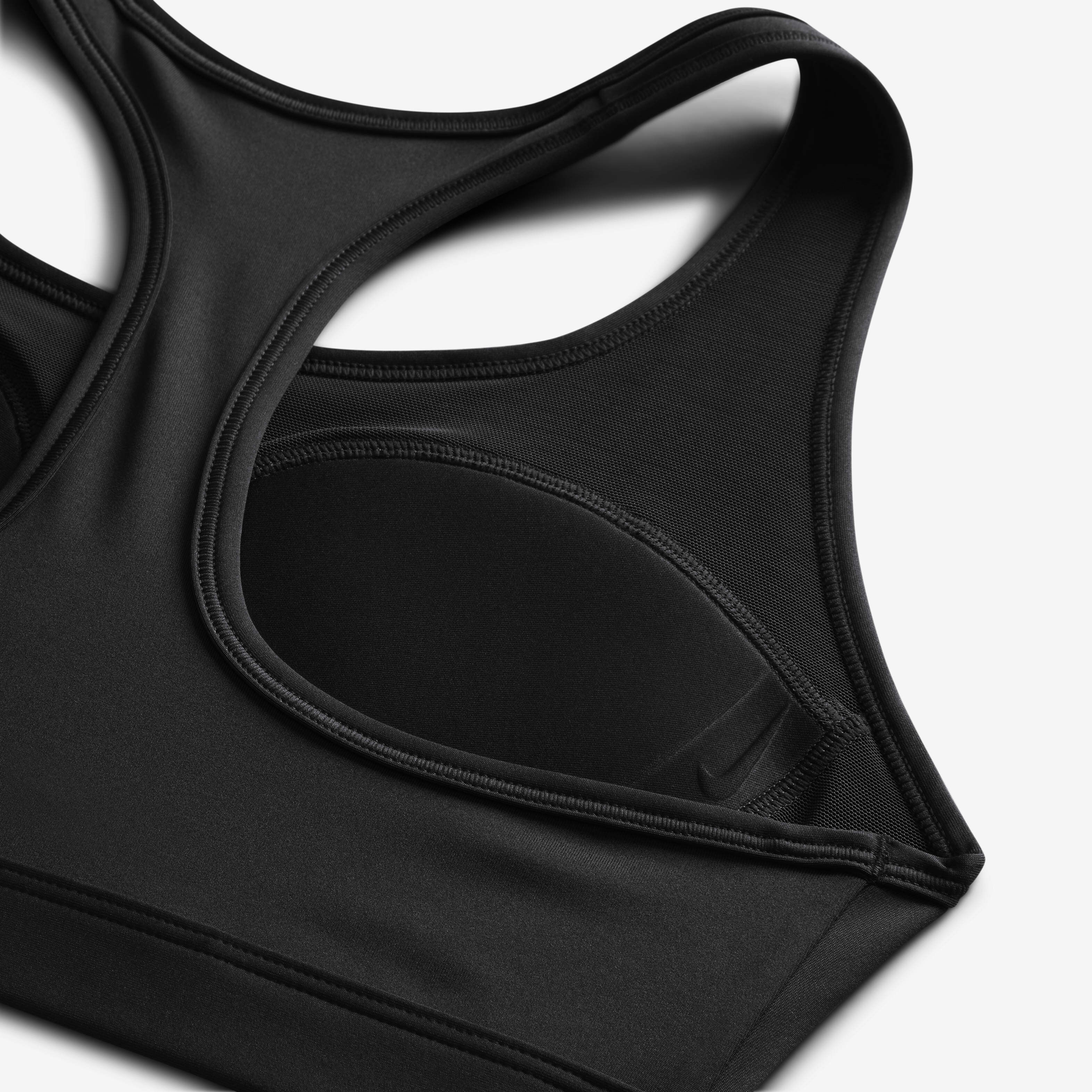 Buy Nike Swoosh Medium Support Women s Padded Logo Sports Bra Black White Black Black Nike Kuwait Official