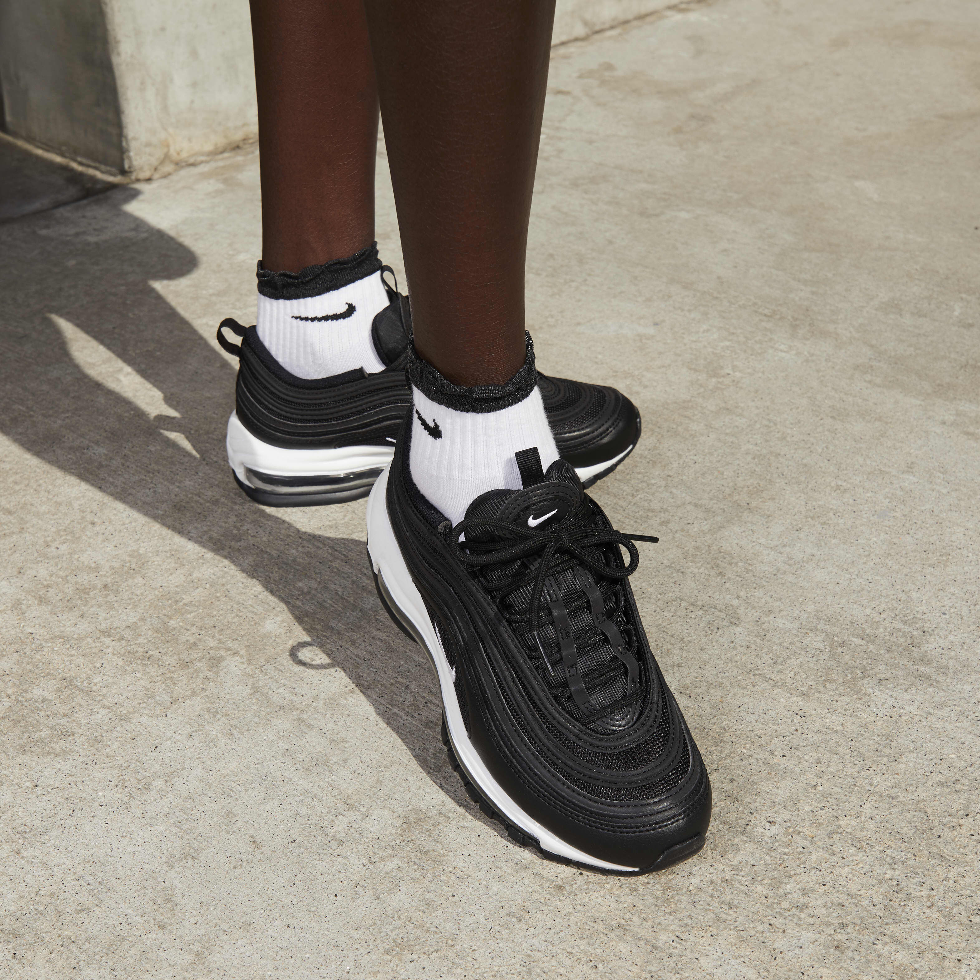 Buy Nike Air Max 97 Women s Shoes Black Black White Nike Kuwait Official