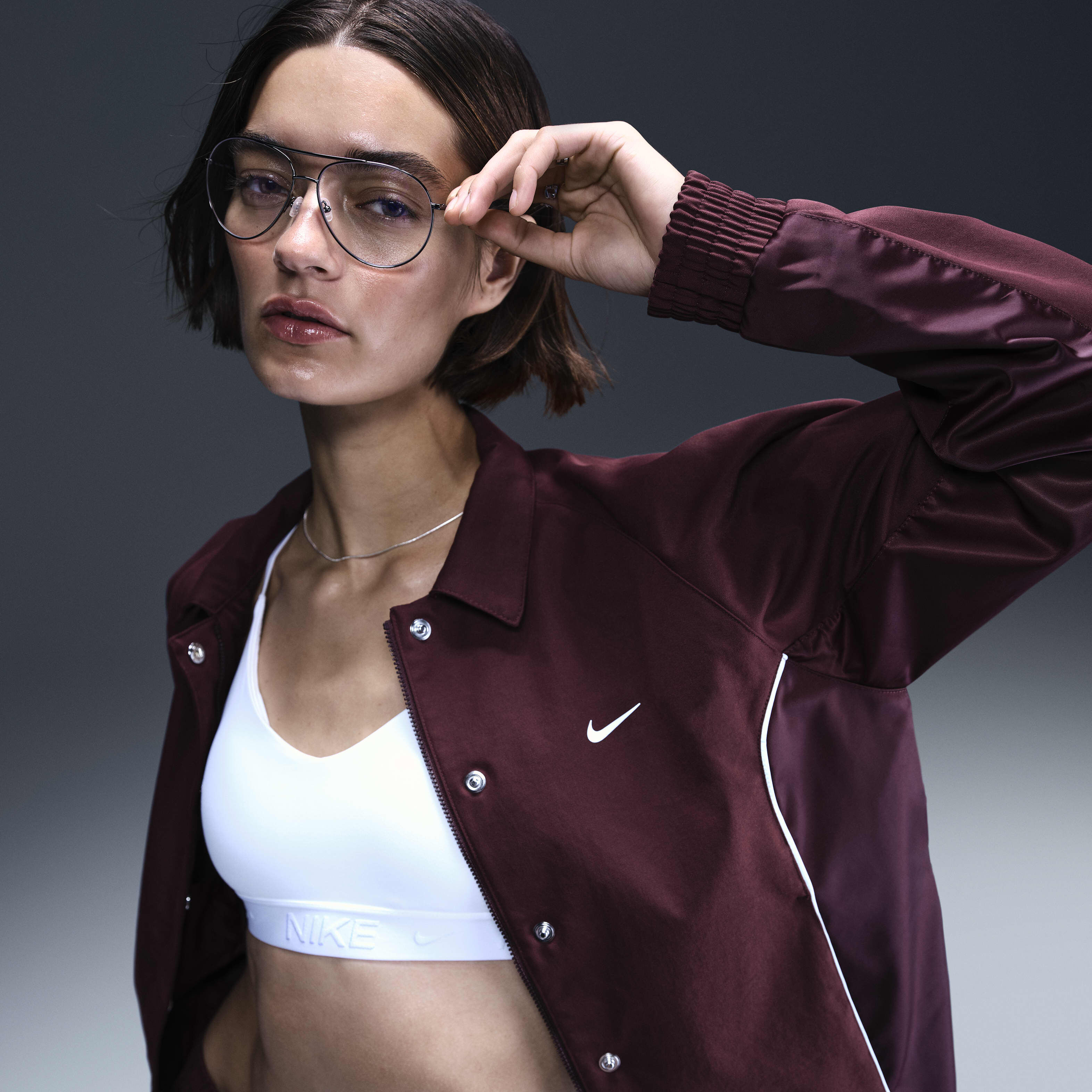 Maroon nike jacket women's shop