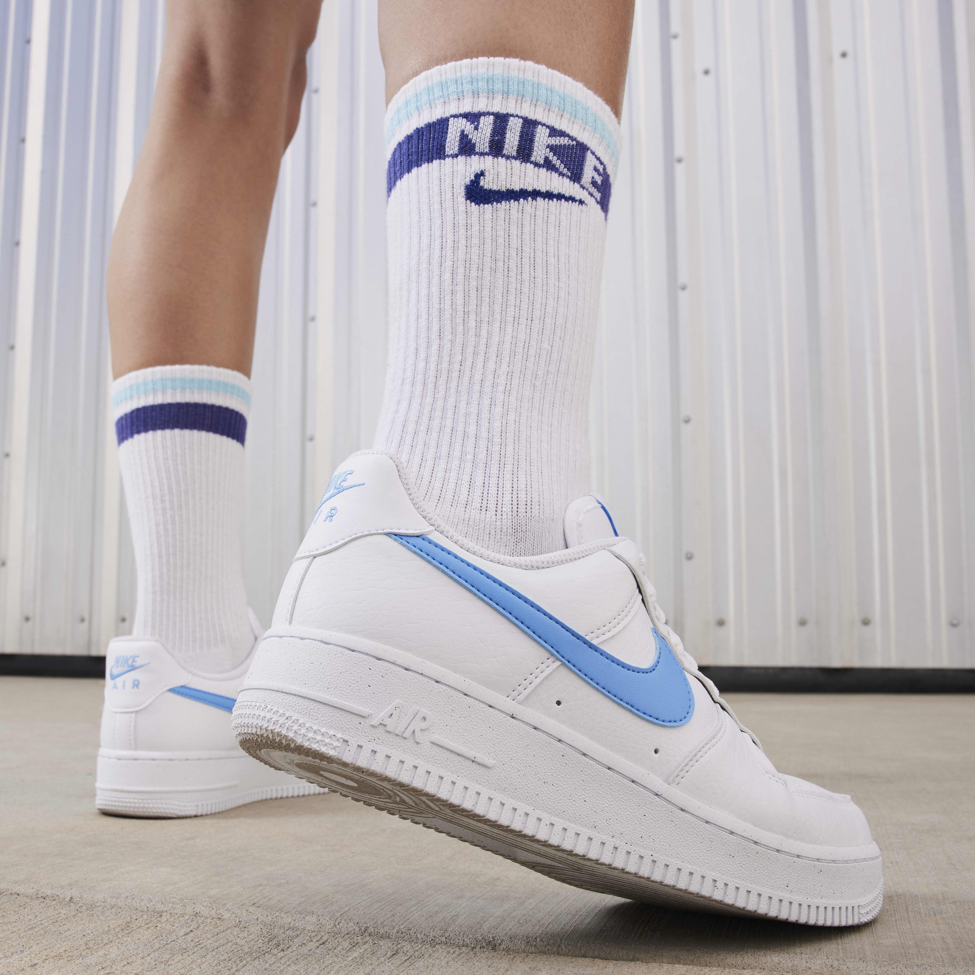 White and university blue air force 1 discount